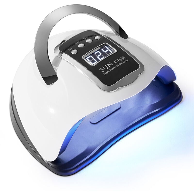 Vtizikl Lampe à Ongles Intelligente X11, 220W Séchage Rapide LED Sèche-Ongles à Induction UV Détachable Machine de Photothérapie Nail Art