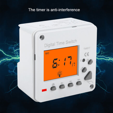 Intelligente programmierbare Zeitschaltuhr mit digitalem Display mit Hintergrundbeleuchtung