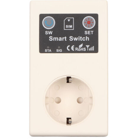 Intelligente Steckdose (16 A) mit App-Steuerung für Pumpen, Router und Haushaltsgeräte, EU-Stecker 110–250 V