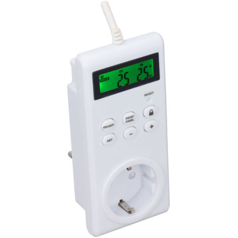 Intelligente Steckdose mit programmierbarem Thermostat, automatischer Temperaturregelung, 230-V-EU-Stecker