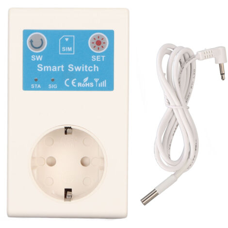 Intelligente Steckdose mit SMS-Steuerung, Fernbedienung und Stromausfallwarnung – EU 110–250 V
