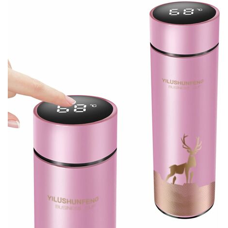 Intelligente Thermobecher Temperaturanzeige Vakuumisolierte Flasche 500 ml LCD-Touchscreen aus Edelstahl Auslaufsichere Vakuum-Wasserflasche Smart Coffee Cup Travel Mug