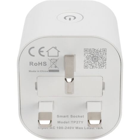 Intelligente WLAN-Steckdose mit Sprachsteuerung, Alexa-kompatibel, UK-Stecker 110–240 V