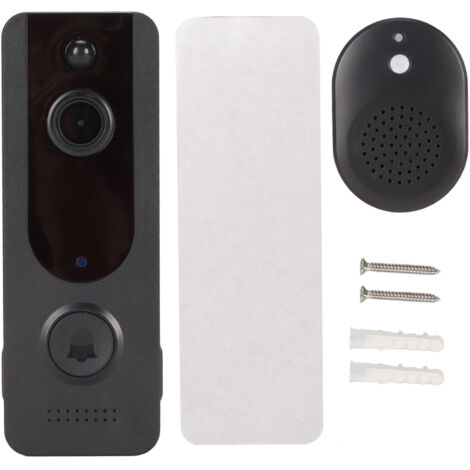 Intelligente WLAN-Videotürklingel mit 720p-Auflösung, Nachtsicht, Bewegungserkennung und Gegensprechfunktion, 5200-mAh-Akku