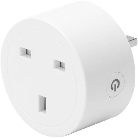 Intelligenter 16-A-WLAN-Stecker, App-Steuerung und integrierter Timer, kompatibel mit britischen 100-240-V-Steckdosen