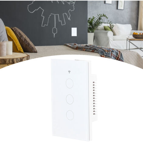Intelligenter 3-fach-Fernbedienungsschalter mit Tuya Zigbee für moderne Lichtschaltungen, weißes, feuerfestes PC-Gehäuse, 10 A, 100–240 V, mit Timer und Gruppensteuerung