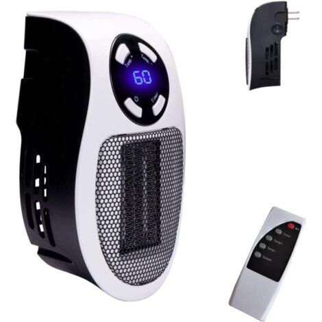 Intelligenter 500-W-Keramik-Heizlüfter – Elektrische Heizung mit Netzstecker – Mit einstellbarem Thermostat, Timer und LED-Anzeige – Schnelles Aufheizen, geräuscharm, sicher in der Anwendung