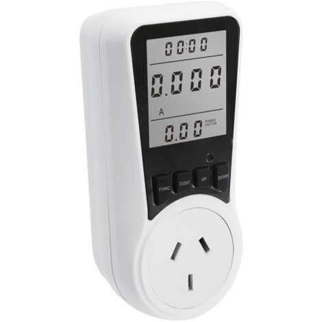 Intelligenter AC240V-LCD-Strommonitor mit kWh-Verbrauchsanalysator und Watt-/Ampere-/Spannungsregelung
