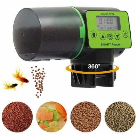 Intelligenter automatischer Fischfutterspender für Aquarien mit Timer, 200 ml, großes Fassungsvermögen, superleise, für Teiche und kleine Aquarien