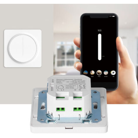 Intelligenter Dimmer 86x86mm Weiß PC-WLAN-App-Steuerung Wandpanel für Zuhause