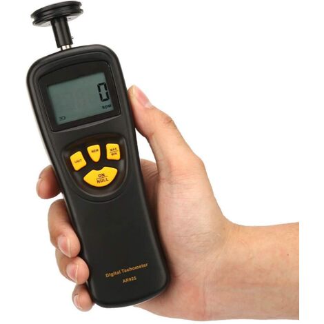 Intelligenter Drehzahlmesser mit Sensor, digital, 0,5–19999 U/min, Foto-Drehzahlmesser mit hintergrundbeleuchtetem LCD-Bildschirm, manueller Drehzahlmesser mit intelligentem Sensor