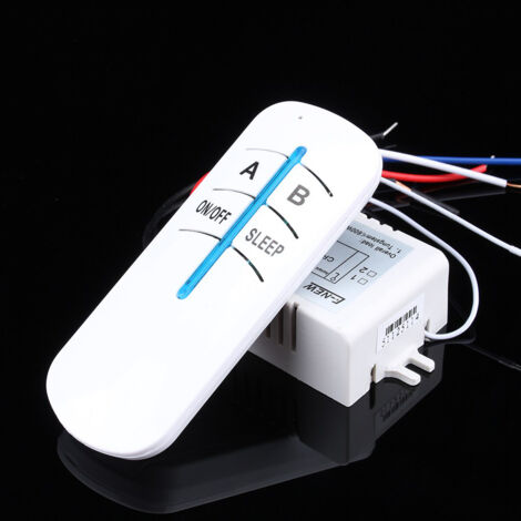 Intelligenter Funkschalter 180-240 V für LED-Beleuchtung, inklusive Fernbedienung, 2-Kanal-Ein/Aus-Steuerung