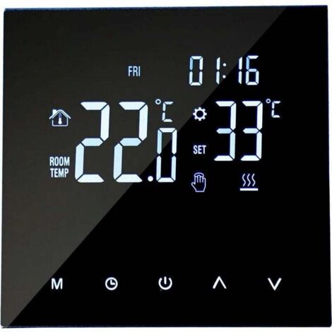 Intelligenter Heizungsthermostat, digitaler Temperaturregler, LCD-Touchscreen, wöchentlich programmierbar, für Fußbodenheizung und Gaskessel, Frostschutzthermostat für Zuhause, Schule, Büro-3A