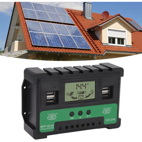 Intelligenter LCD-Solar-Laderegler 12V/24V 40A 4 USB-Anschlüsse 3-Phasen-Präzisionssteuerung
