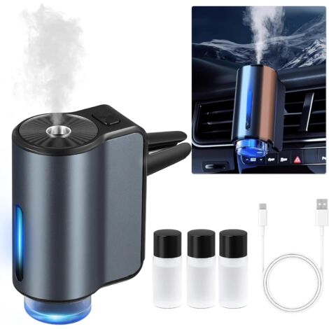 Intelligenter Lufterfrischer und Auto-Öldiffusor, universeller, wiederaufladbarer, intelligenter Aroma-Luftbefeuchter mit 3 Modi/Farben, automatische Ein-/Ausschaltfunktion