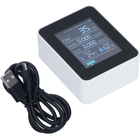 Intelligenter Luftqualitätsmonitor mit Farbdisplay – Tragbarer Formaldehyd-Detektor für Büro und Zuhause