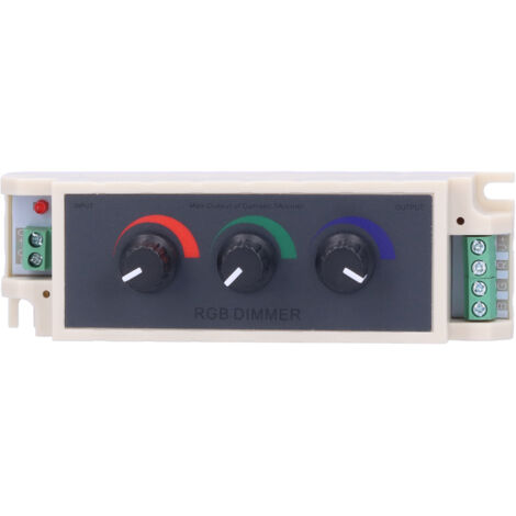 Intelligenter RGB-LED-Dimmer mit Taste, Helligkeitsregler, 3 Kanäle, 12–24 V