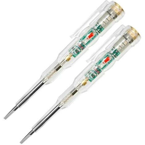 Intelligenter Spannungsprüferstift, Spannungsdetektor, elektrischer Prüfstift mit heller LED und eingebautem Schraubendreher.