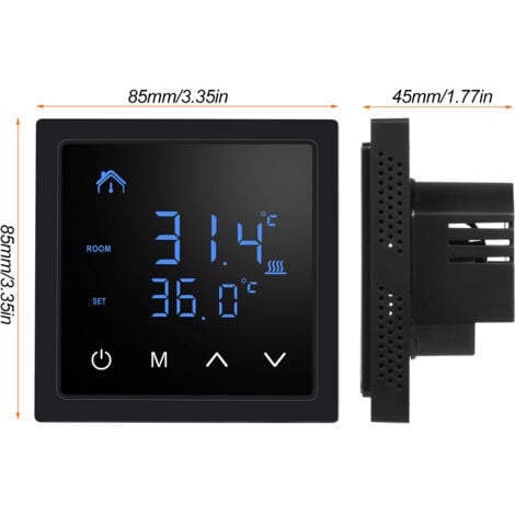 ZOTERNEN Intelligenter Thermostat 16A, Temperaturregler für Fußbodenheizung, mit LED-Touchscreen, elektrische Steuerung 85-265V.