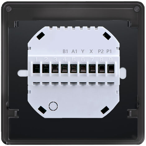 Intelligenter Thermostat für die zentrale Klimaregelung mit 4-Zoll-Touchscreen und Sprach-/App-Steuerung, Schwarz