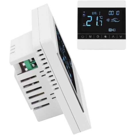 Intelligenter Thermostat für Gebläsekonvektoren, 220-V-Wechselstrom-Temperaturregler mit LCD-Bildschirm
