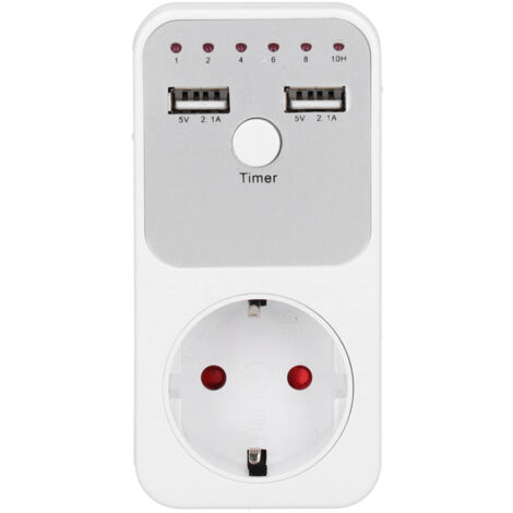 Intelligenter USB-Stecker mit digitalem Timer, 180–260 V, zum Laden von Computer und Smartphone