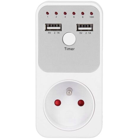 Intelligenter USB-Stecker mit digitalem Timer, 180–260 V, zum Laden von Computer und Smartphone