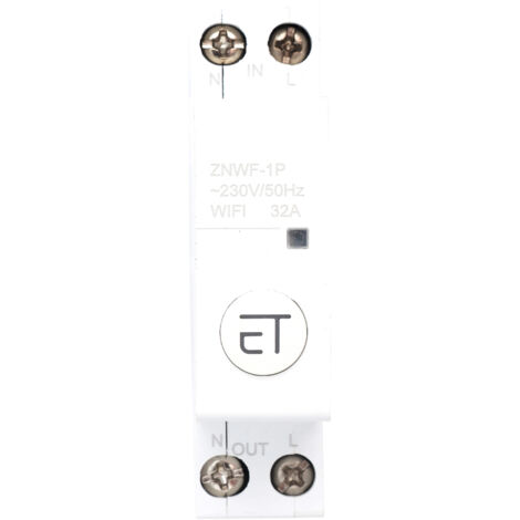 Intelligenter WLAN-Leistungsschalter 1-polig 230 V 32 A IP20 für Schalttafeln