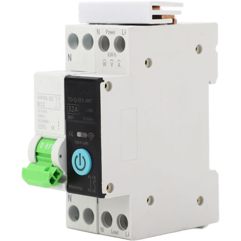 Intelligenter WLAN-Leistungsschalter 1P+N mit 6 kA Abschaltvermögensmessung, fernsteuerbar, 16 A AC230 V