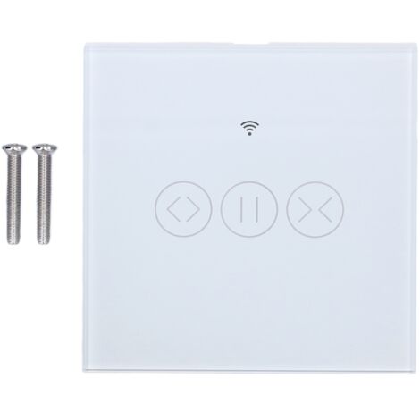 Intelligenter WLAN-Rollladenschalter, App- und Touch-Steuerung, für Jalousien und Rollläden, EU-Stecker 90–250 V, Weiß