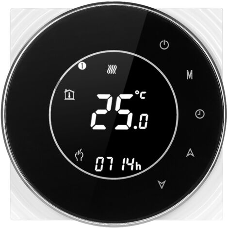 Intelligenter WLAN-Thermostat, 95–240 V, programmierbar für elektrische Heizung, Temperaturregelung, Sprachsteuerung, kompatibel mit Echo und Google Home