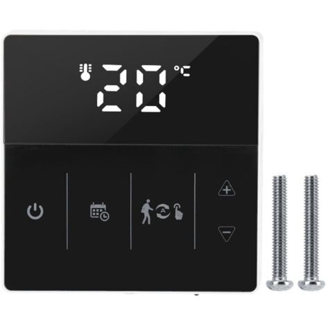 Intelligenter WLAN-Thermostat für elektrische Heizkörper, 220-V-Wärmeregler, Schwarz