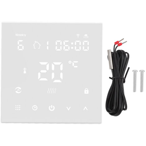Intelligenter WLAN-Thermostat mit Touchscreen, mobiler App und Sprachsteuerung, programmierbar für 90-240 V Heimnetz