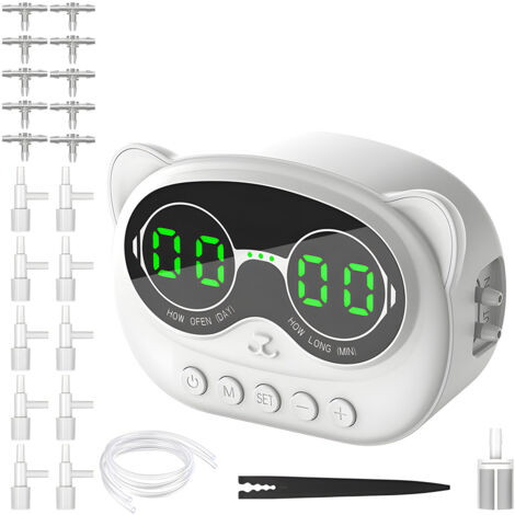 Intelligentes automatisches Bewässerungssystem für 10 Topfpflanzen, 1000 ml Durchflussrate, wasserdicht, DIY-Tropfbewässerungsset mit LED-Anzeige