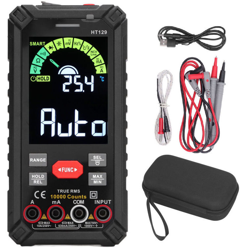 Image of Intelligentes digitales Multimeter, hohe Präzision, großes Display, Ohm, Volt, Ampere, Multitester