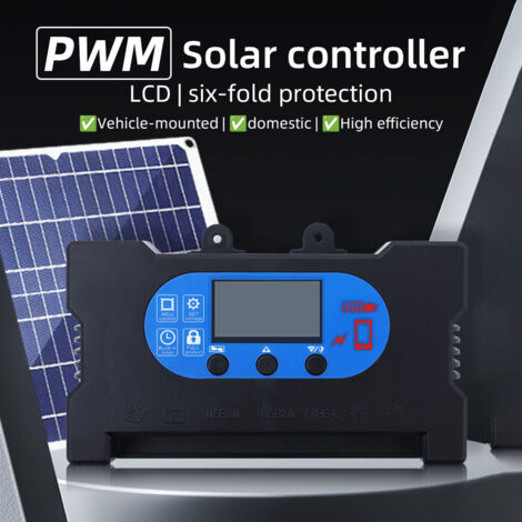 [Intelligentes Solarmodul] 30A PWM-Laderegler mit OLED-Display, USB/Typ-C, 12V/24V-kompatibel