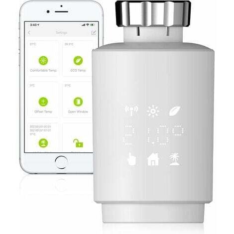 Intelligentes Thermostatventil für Heizkörper, programmierbarer ZigBee-Thermostat, kompatibel mit Smart Life Alexa Google, Thermostatventil für Heizkörper [Tuya Zigbee Hub erforderlich]