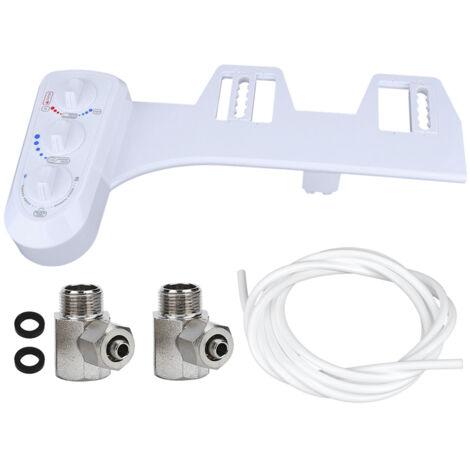 Intelligentes Toiletten-Bidet mit Doppeldüse, Warm- und Kaltwassersystem ohne Stromanschluss, EU 3/8"-Gewinde