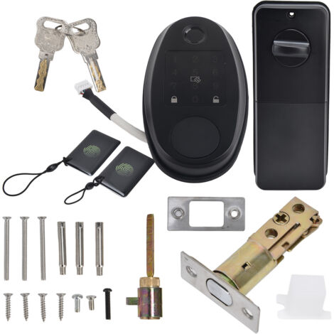 Intelligentes Türschloss mit Entriegelung per Fingerabdruck, Code, Bluetooth und Karte