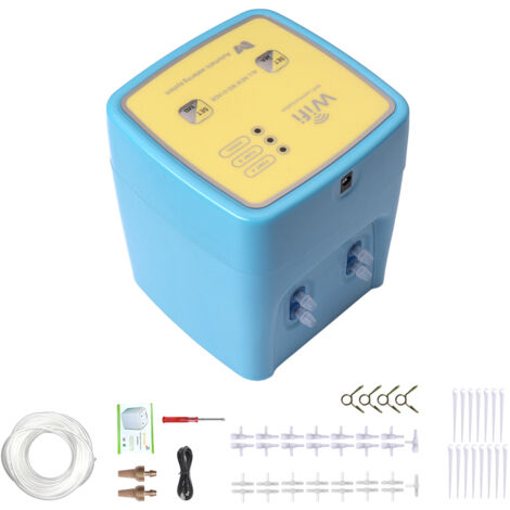 Intelligentes WLAN-Doppelpumpen-Bewässerungssystem, programmierbare Tropfbewässerung, Fernsteuerung per App, für Topfpflanzen, Garten und Terrasse