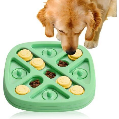 Intelligenzspiel für Hunde, interaktives Hundespielzeug zur Beschäftigung, Förderung des langsamen Fressens und des Geruchssinns, für kleine, mittlere und große Hunde (Grün)