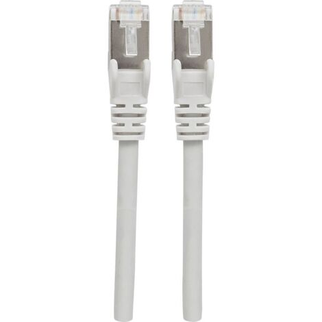 Intellinet 317245 RJ45 Câble réseau, câble patch CAT 6a S/FTP 5.00 m gris feuille de blindage, blindage par tresse, sans halogène 1 pc(s) X051091