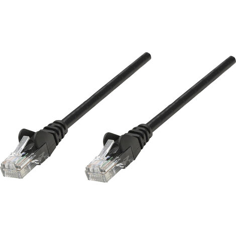Intellinet 320764 RJ45 Netzwerkkabel, Patchkabel CAT 5e U/UTP 3.00 m Schwarz  1 St.