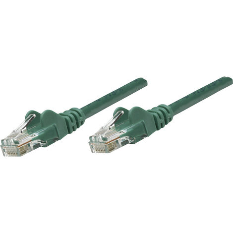 Intellinet 342476 RJ45 Netzwerkkabel, Patchkabel CAT 6 U/UTP 1.00 m Grün  1 St.