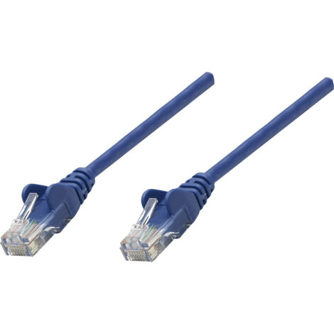Intellinet 342599 RJ45 Netzwerkkabel, Patchkabel CAT 6 U/UTP 2.00 m Blau  1 St.