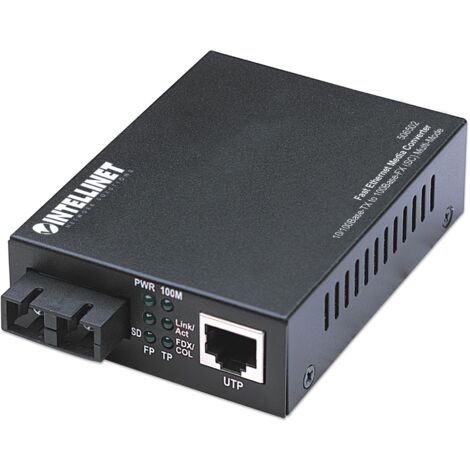 Intellinet 506502 convertitore multimediale di rete 100 Mbit/s 1310 nm Modalità multipla Nero