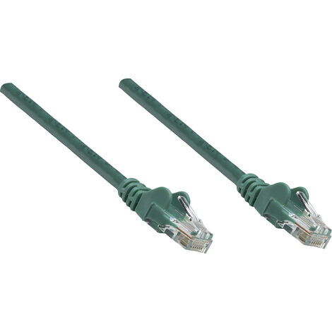 Intellinet 739887 RJ45 Patchkabel CAT 6 S/FTP 1.50 m Grün Folienschirm, Geflechtschirm, Halogenfrei