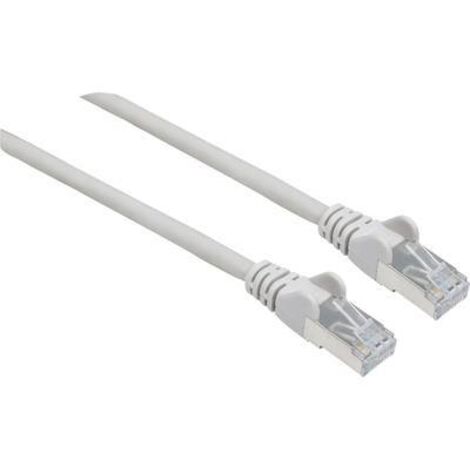 Intellinet 740678 RJ45 Câble réseau, câble patch CAT 6a S/FTP 1.00 m gris feuille de blindage, blind