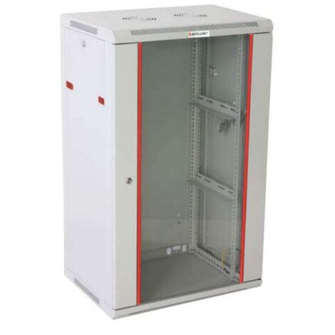 INTELLINET Armadio Rack 19'' a muro 20 unita' sezione unica prof. 450mm Grigio