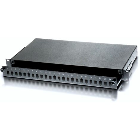 INTELLINET Cassetto da Rack 19 per Fibra Ottica 24 porte SC Simplex Nero